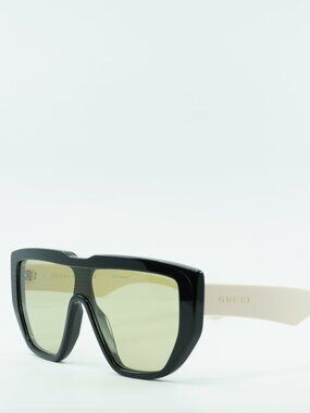 Gucci GG0997S 001 Shield Sunglasses - Black / Green